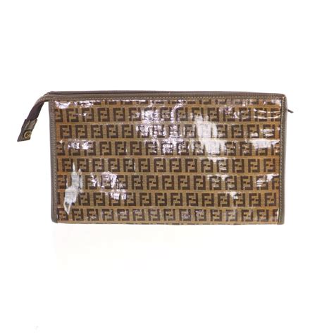 large fendi zucca clutch